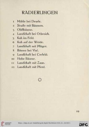 Radierungen (Nr. 1-12)