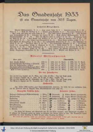 Das Gnadenjahr 1933.