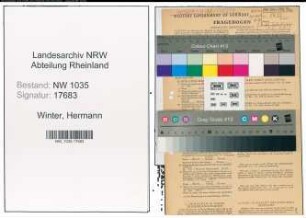 Entnazifizierung Hermann Winter , geb. 08.11.1897 (Kaufmaennischer Angestellter)