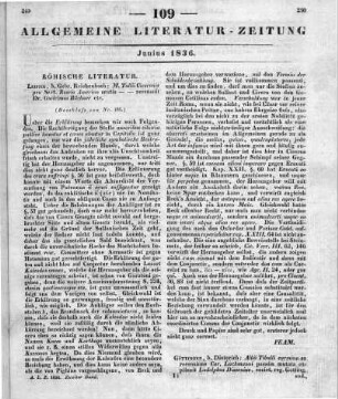 Tibullus, A.: Carmina. Ex recensione C. Lachmanni passim mutata explicuit L. Dissenius. Göttingen: Dieterich 1835
