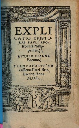 Explicatio Epistolae Pauli Apostoli ad Philippenses