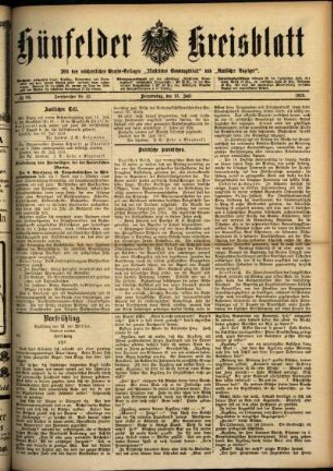 Ausgabe vom Donnerstag, den 31. Juli 1913.