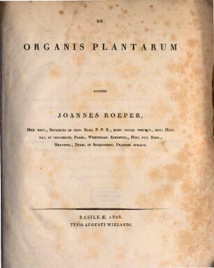 De organis plantarum