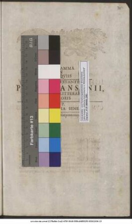 Programma In Exseqviis Ivvenis Praestantissimi Petri Hansenii, Sacrarvm Litterarvm Cvltoris P. P. In Academia Ienensi