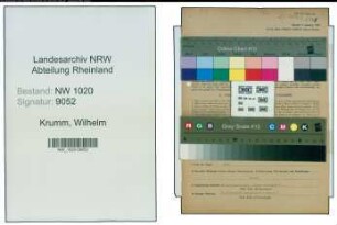 Entnazifizierung Wilhelm Krumm , geb. 17.04.1898 (Prokurist)