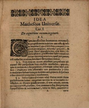 Erhardi VVeigelii P.P. Idea Matheseos Universae : cum Speciminibus Inventionum Mathematicarum