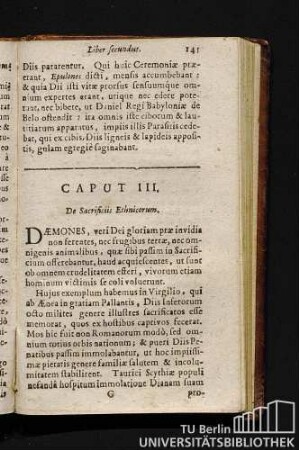 Caput III. De Sacrificiis Ethnicorum.