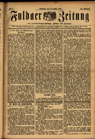 Ausgabe vom Dienstag, den 28. April 1896.