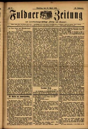 Ausgabe vom Dienstag, den 28. April 1896.
