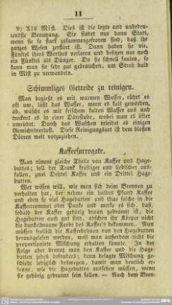 Schimmliges Getreide zu reinigen