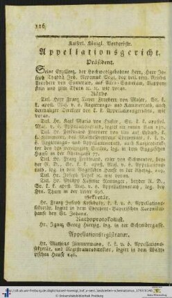 Kaiserl. Königl. Vorderöstr. Appellationsgericht.