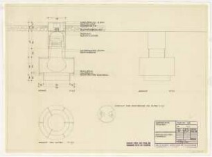 Ständige Musterausstellung, Pforzheim Umbau: Leuchten Windfang: Schnitt, Ansichten 1:1