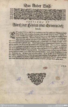 Problema XVIII. Abriß der Höhlen oder Grotten deß Imoli.