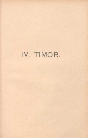 IV. Timor