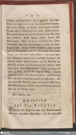 Zweytens auf die Kohlerey
