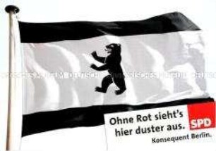 Wahlplakat der SPD zur Wahl des Berliner Abgeordnetenhauses am 19. September 2006 (Motiv: Flagge)