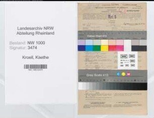 Entnazifizierung Kaethe Kroell, geb. 16.11.1898 (Arbeiterin)
