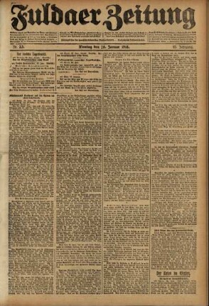 Ausgabe vom Montag, den 28. Januar 1918.