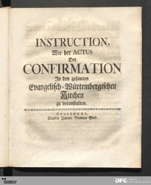 [Form der Confirmation]