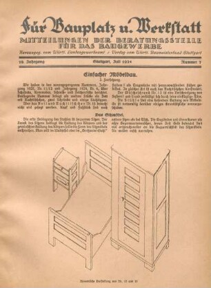 Einfacher Möbelbau