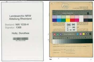 Entnazifizierung Dorothea Holtz , geb. 04.03.1908 (Arzthelferin)