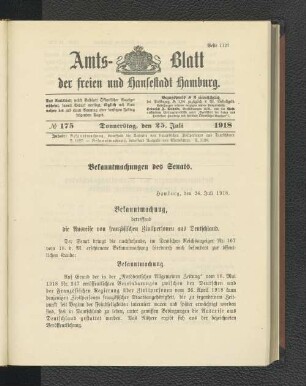 No. 175, 25. Juli 1918