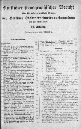 No. 21, 22. Mai 1928