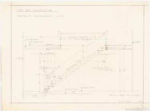 Villa von der Heydt, Berlin-Tiergarten Umbau: Treppe im Dachgeschoss: Schnitt 1:20