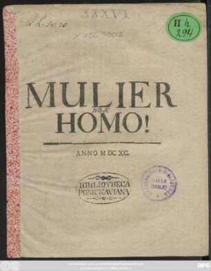 Mulier Homo!