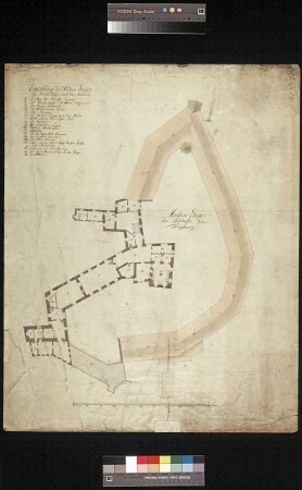 Grundriss des Obergeschosses des Schlosses Freiburg/Unstrut [Neuenburg]