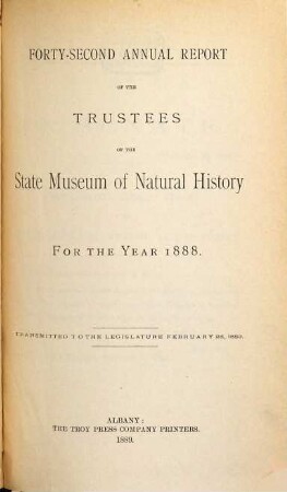 Annual report. 42. 1888 (1889)