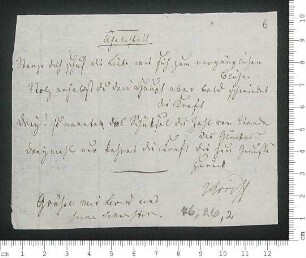 Brief von Johann Ferdinand Koreff an Adelbert von Chamisso