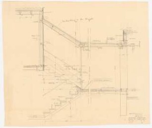 Kinderheim, Schwarzerden/Rhön: Treppenschnitt Bauteil 2, Blatt 9, 1:10