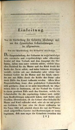 Die dynamischen Geburtsstörungen : ein Versuch zur rationellen Begründung der dynamischen Geburtshülfe ; [ in zwei Bänden], [1]