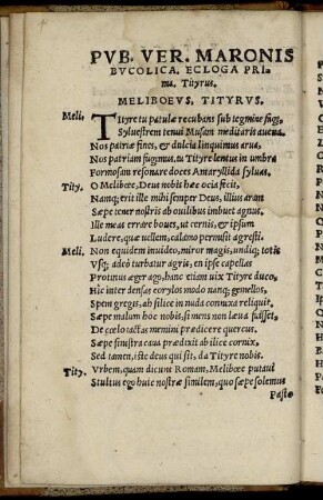 Ecloga prima. Tityrus.