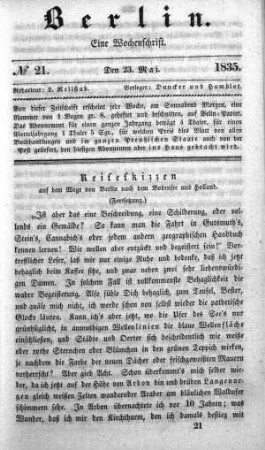 No. 21, 23. Mai 1835