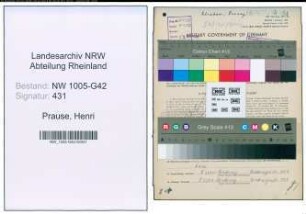 Entnazifizierung Henri Prause , geb. 22.06.1892 (Kuerschner)
