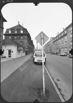 Dresden-Strehlen. Lenbachstraße. Blick nach Südwest zur Teplitzer Straße