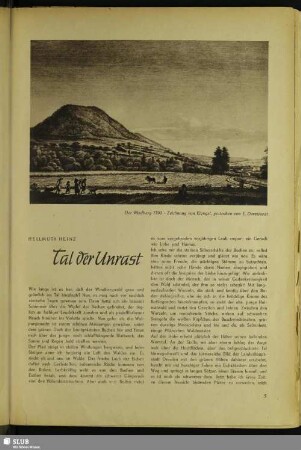 Der Windberg 1790 - Zeichnung von Klengel, gestochen von E. Darnstaedt