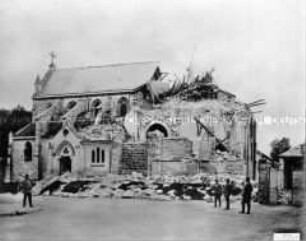 Die zerstörte Kirche von Brimont bei Reims