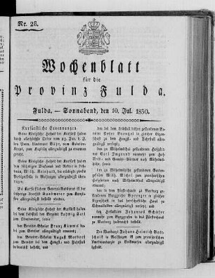 Nr. 28, Ausgabe vom 10. Juli 1830