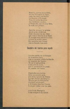 Couplets del bastón para repetir