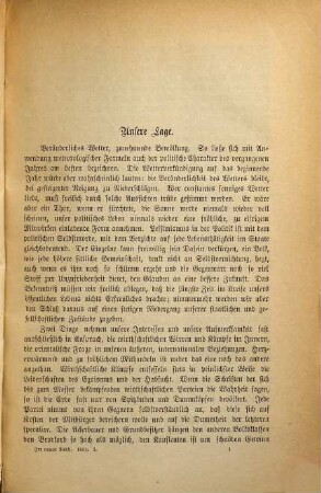 Im neuen Reich : Wochenschrift für das Leben des deutschen Volkes in Staat, Wissenschaft und Kunst. 11,1. 1881