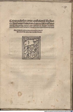 Compendiosus Artis epistolandi Libellus