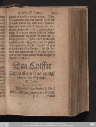 Das Eylffte Capitel ist eine Auslegung/ vber etliche Sprüche S. Pauli.