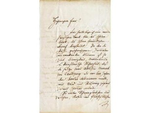 Originalbrief Josef Victor Scheffels an Alwine Schroedter, geschrieben in Pinzenau/Oberbayern