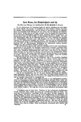 Herr Tews, die Einheitsschule und ich : ein Wort zur Klärung