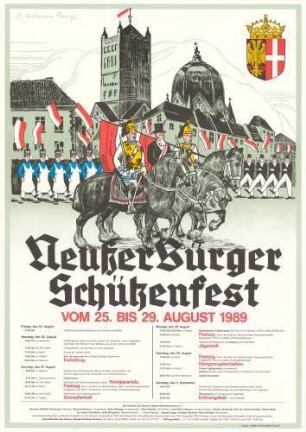 Festplakat Schützenfest Neuss 1989