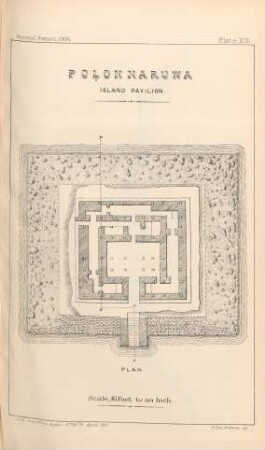 Plate XIX. Polonnaruwa. Island Pavilion. Plan