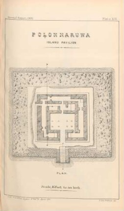 Plate XIX. Polonnaruwa. Island Pavilion. Plan